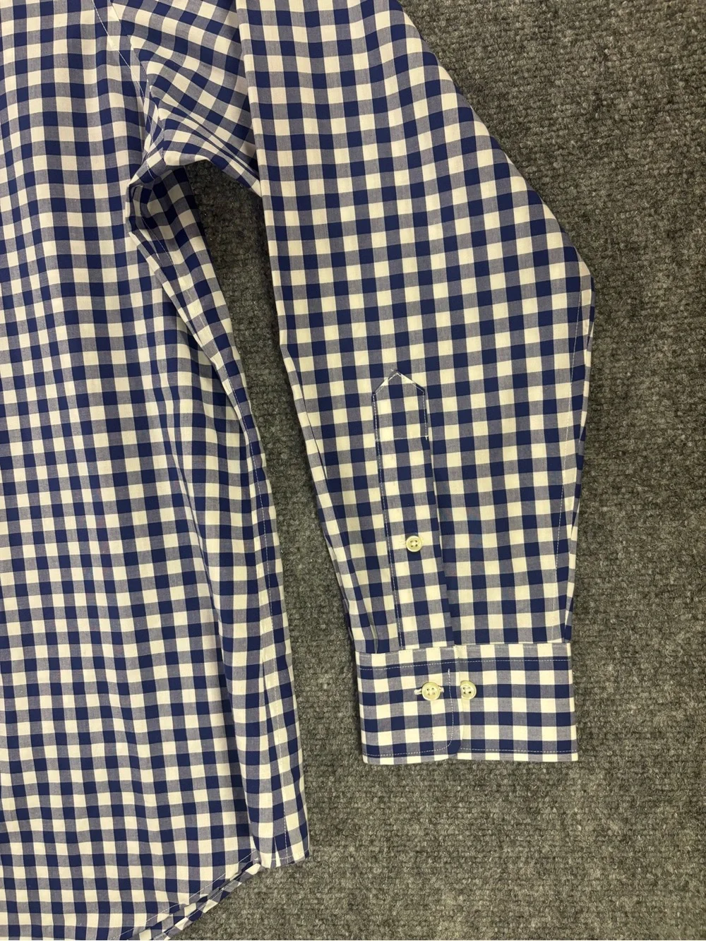 Polo Ralph Lauren Navy and White Gingham Button Down Non-Iron Men’s Sz XL